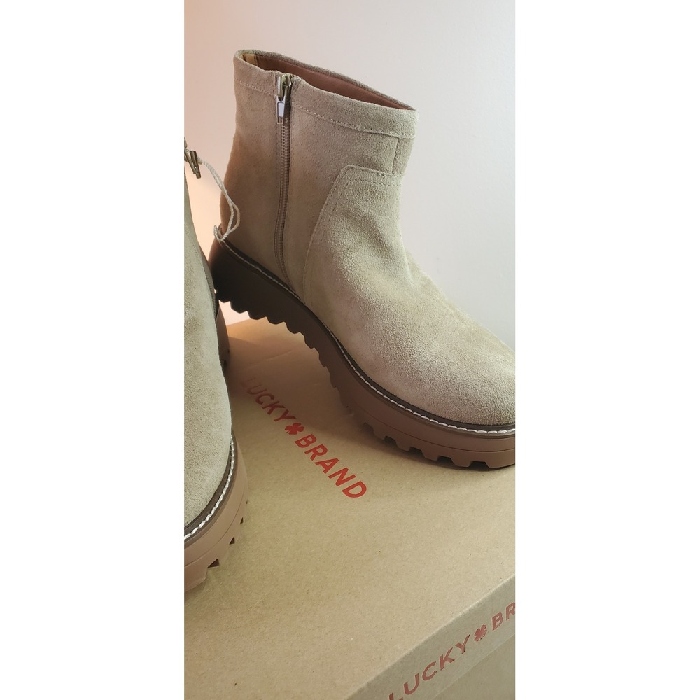 Lucky Brand Chameli Dune WP Suede Waterproof Ankle Lug Boots LK-CHAMELI 9M‎